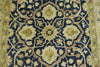5x8 Blue and Camel Wool Area Rug | Handmade Area rug made with fine wool