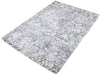 5x8 Blue and Silver Handmade Area Rug Made With Fine Viscose
