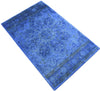 3x5, 5x8 Blue Handmade Overdyed Tone on Tone Wool Area Rug | TUF10