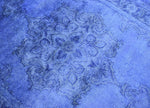 5x8 and 8x11 Blue Handmade Overdyed Wool Area Rug
