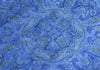 5x8 Blue Handmade Overdyed Wool Area Rug , Accent Rug, Kitchen, Living Room Rug | TUF8