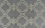 5x8 Gray and Beige Wool Area Rug | Handmade Area rug made with fine wool