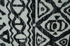5x8 Hand Knotted Ivory and Black Antique Persian Style Contemporary Recycled Silk Area Rug | OP117