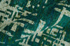 5x8 Hand Knotted Teal Green, Olive and Beige Modern Abstract Contemporary Recycled Silk Area Rug | OP130