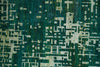 5x8 Hand Knotted Teal Green, Olive and Beige Modern Abstract Contemporary Recycled Silk Area Rug | OP130