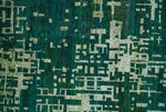 5x8 Hand Knotted Teal Green, Olive and Beige Modern Abstract Contemporary Recycled Silk Area Rug | OP130