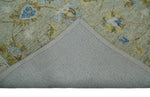 5x8 Hand Tufted Blue and Beige Multi Size Style Floral Wool Area Rug