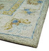 5x8 Hand Tufted Blue and Beige Multi Size Style Floral Wool Area Rug