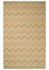 5x8 Hand Tufted Terracotta and Rust Modern Chevron Wool Area Rug | TRDMA39
