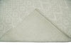5x8 Hand woven tribal Woolen Chunky and Soft White and Beige Wool Area Rug | TRDMA17