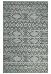 5x8 Hand woven tribal Woolen Chunky and Soft White and Black Wool Area Rug | TRDMA23