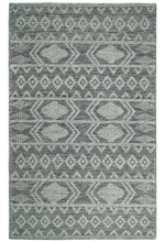 5x8 Hand woven tribal Woolen Chunky and Soft White and Black Wool Area Rug | TRDMA23