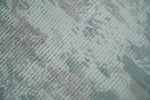 5.8x7.9 Modern Abstract Blue and Brown Rug hand made wool rug