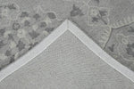 5x8 Silver and Gray Wool Area Rug | Handmade Area rug made with fine wool