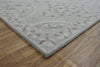5x8 Silver and Gray Wool Area Rug | Handmade Area rug made with fine wool