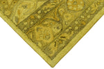 5x8 Gold Handmade Overdyed Wool Area Rug