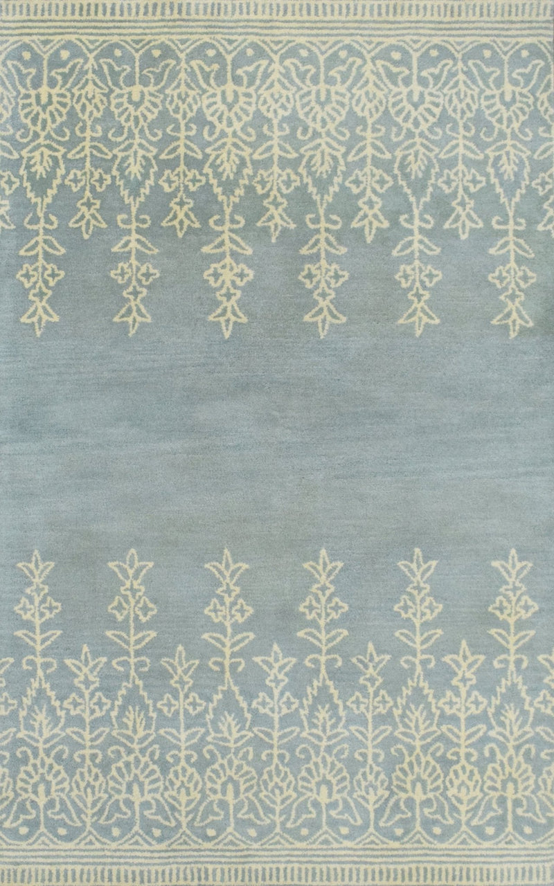 5x8 Handmade Minimal Design Wool Area Rug