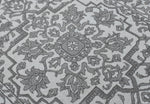 5x8 Silver and Charcoal Traditional Design Wool Area Rug