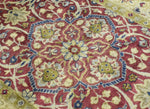 5x8 Red and Camel Handmade Classic Vintage Wool Area Rug