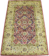 5x8 Red and Camel Handmade Classic Vintage Wool Area Rug