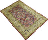 5x8 Red and Camel Handmade Classic Vintage Wool Area Rug