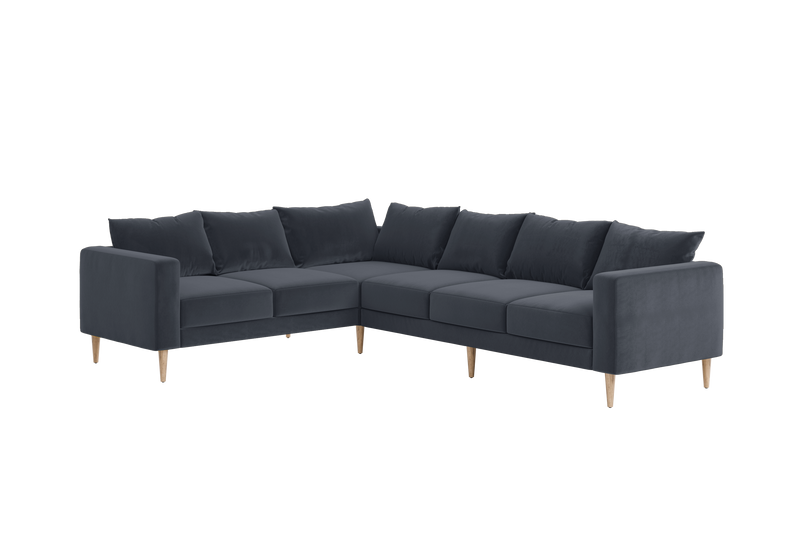 The Essential Corner Sectional (6 Seat) in Recycled Velvet