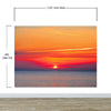Red Sky Sunset over Beach Wall Mural Decal Sticker #6005
