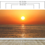 Sunset Over Ocean Wall Mural Decal Sticker #6008