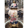 Tobacco Leaf Porcelain Hex Jar Vase with Bronze Ormolu - Tobacco Leaf Collection