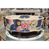 Large Porcelain Tobacco Leaf Footbath Basin with Bronze Ormolu – Gold Glaze - Tobacco Leaf Collection