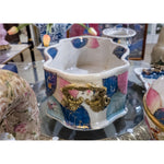 Large Porcelain Tobacco Leaf Footbath Basin with Bronze Ormolu – Gold Glaze - Tobacco Leaf Collection