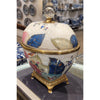 Tobacco Leaf Porcelain Box with Bronze Ormolu  Gold Glazed Accent - Tobacco Leaf Collection