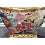 Tobacco Leaf Porcelain Box with Bronze Ormolu  Gold Glazed Accent - Tobacco Leaf Collection