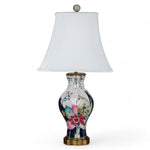 Tobacco Leaf Pattern Porcelain Table Lamp with Bronze Mount– Tobacco Leaf Collection