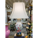 Tobacco Leaf Pattern Porcelain Table Lamp with Bronze Mount– Tobacco Leaf Collection