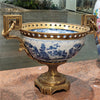 Lovecup Loving Cup Basin with Bronze Ormolu and Blue Willow L346