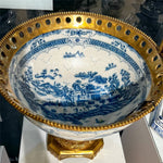 Lovecup Loving Cup Basin with Bronze Ormolu and Blue Willow L346