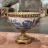 Lovecup Loving Cup Basin with Bronze Ormolu and Blue Willow L346