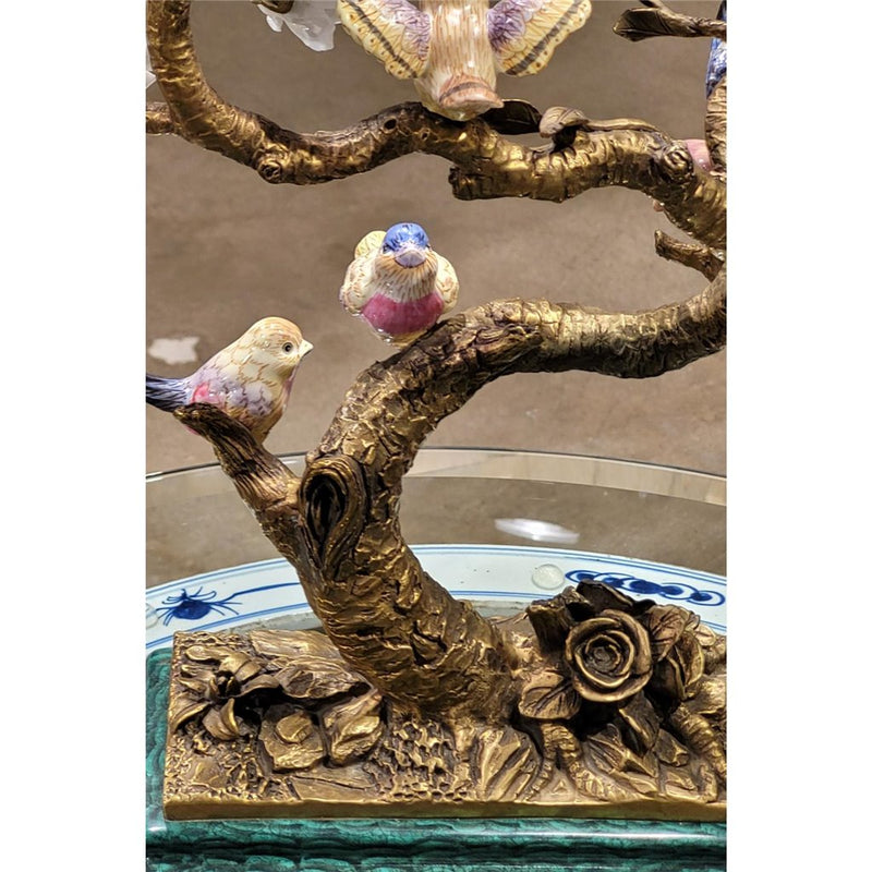 Lovecup Birds in a Gold Tree Figurine Candle Holder L357