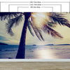 Beach Palm Tree Coastline Sunset Wall Mural #6040