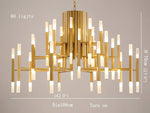 Mirodemi® Gold/Black Postmodern LED Chandelier For Living Room, Lobby, Restaurant