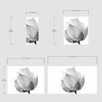 Black and White Lotus Flower Wall Mural #6116