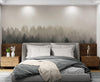 Misty Pine Forest Wall Mural. Peaceful Foggy Morning Scenery. #6122
