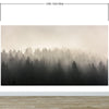 Misty Pine Forest Wall Mural. Peaceful Foggy Morning Scenery. #6122