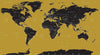 GOLD World Map Wall Mural. #6135