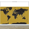 GOLD World Map Wall Mural. #6135