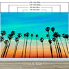 California SoCal Tropical Sunset Palm Trees Large Wall Mural. #6139