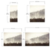 Foggy Misty Forest Tree Over Mountain Wall Mural. #6171