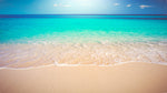 Tropical White Sand Paradise Beach Ocean Wave Scenery Wall Mural. #6201
