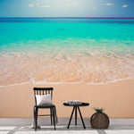 Tropical White Sand Paradise Beach Ocean Wave Scenery Wall Mural. #6201